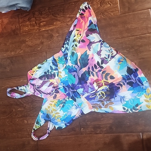 NWT Maxine of Hollywood Garden Party One Piece Swim Dress - Picture 2 of 13